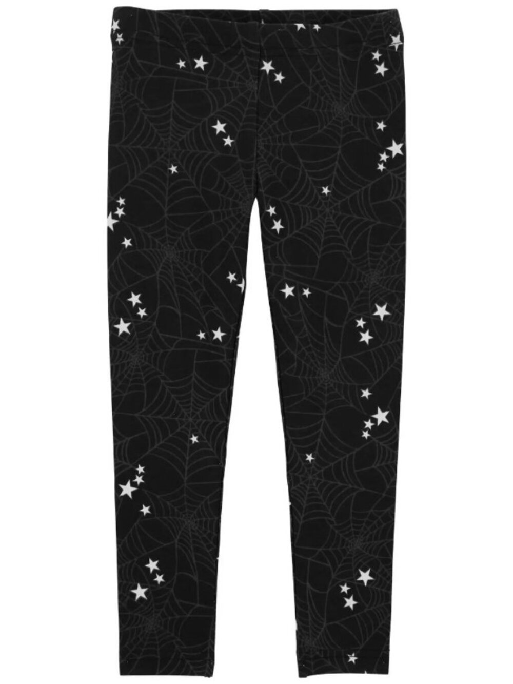 OshKosh B'gosh Baby Girls Black Glow in Dark Halloween Spider Web Leggings NWT